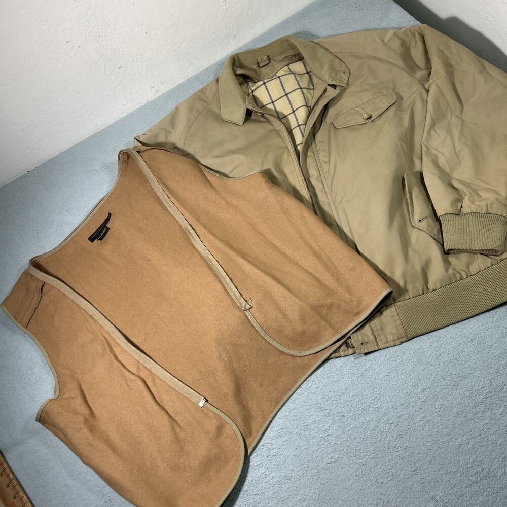 Rare Brooks Brooks Harrington Bedford Bi Swing Jacket W/ Wool Liner Vest 44L XL